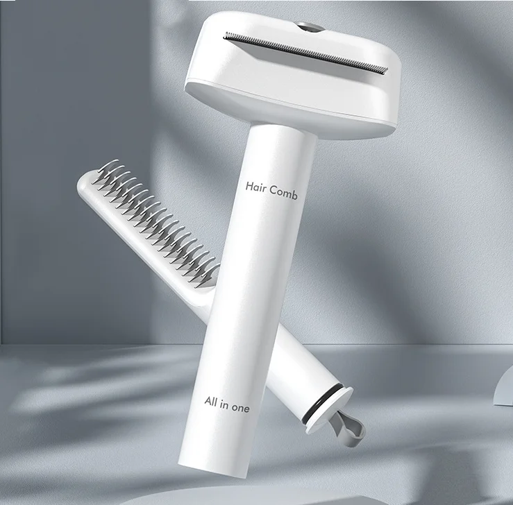 SY2025 Pet products All in one hair comb for removing floating hair long short hair cat clean flea comb dense needle comb