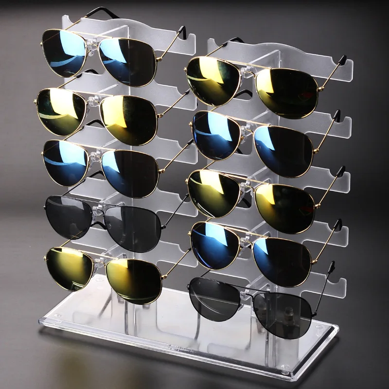 10 pairs eyewear floor standing display acrylic retail sunglasses display rack stand