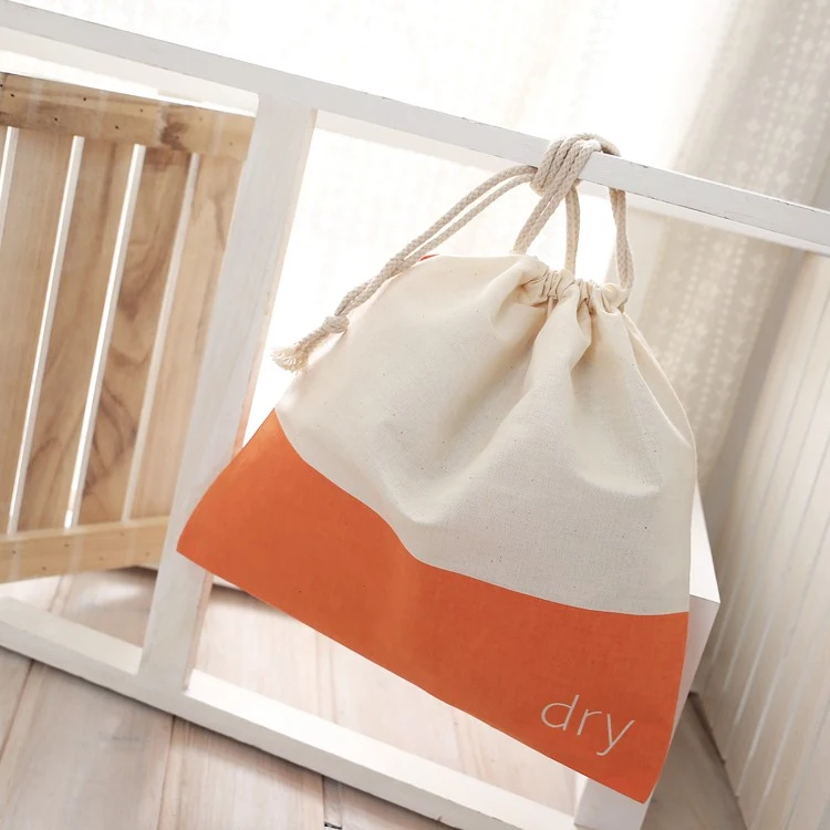 Canvas Gift Bag Jewelry Pouch Drawstring Cotton Shoe With Logo Print Custom Makeup Packaging Christmas Dust Beach Bag Wholesale