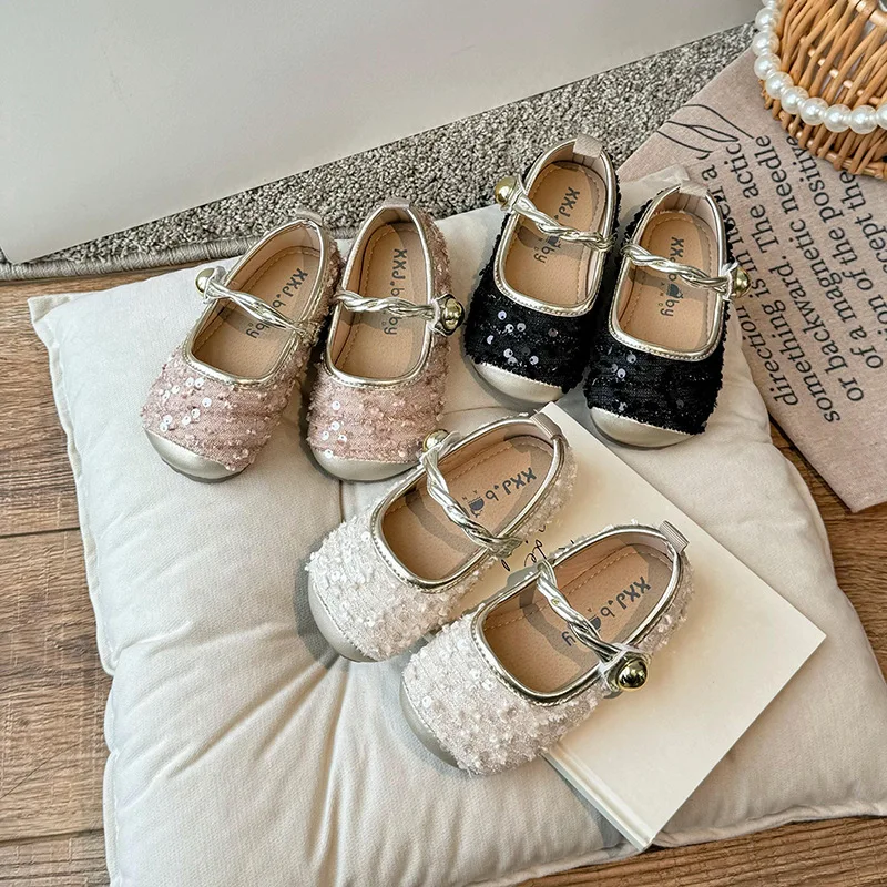 Children Mary Jane shoes Spring and autumn new little girl princess shoes round head soft sole line with French single shoes