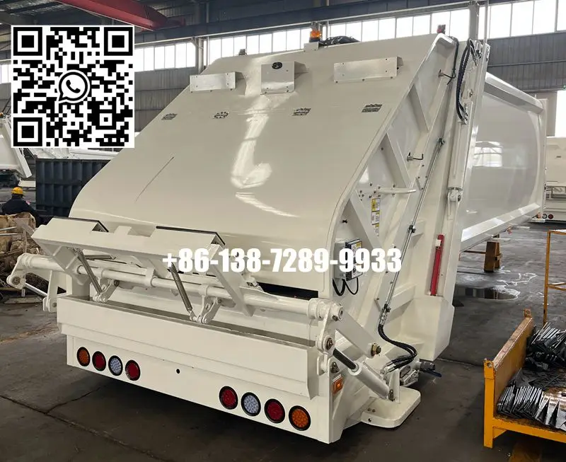 China 5000 Liters Adblue Remove Waste 5 Cbm Garbage Compressor Truck Box with Winch