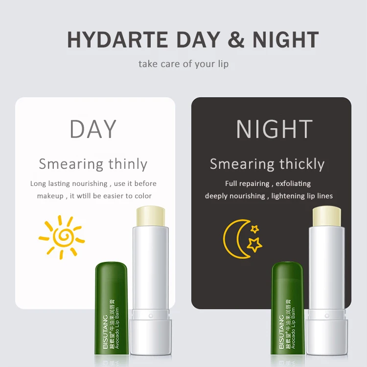 BISUTANG Avocado Lip moisturizer Balm Organic Private Label Gentle Lip Balm Stick