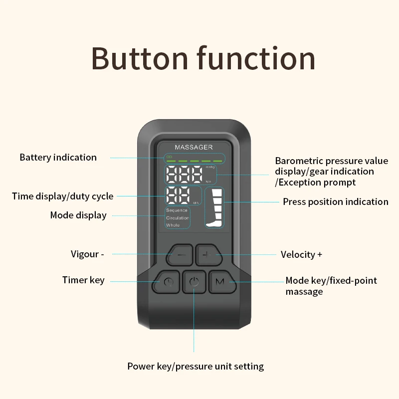 Improve Circulation Rechargeable Digital Air Compression Leg Recovery System Sports Heating Recovery Massage Boots