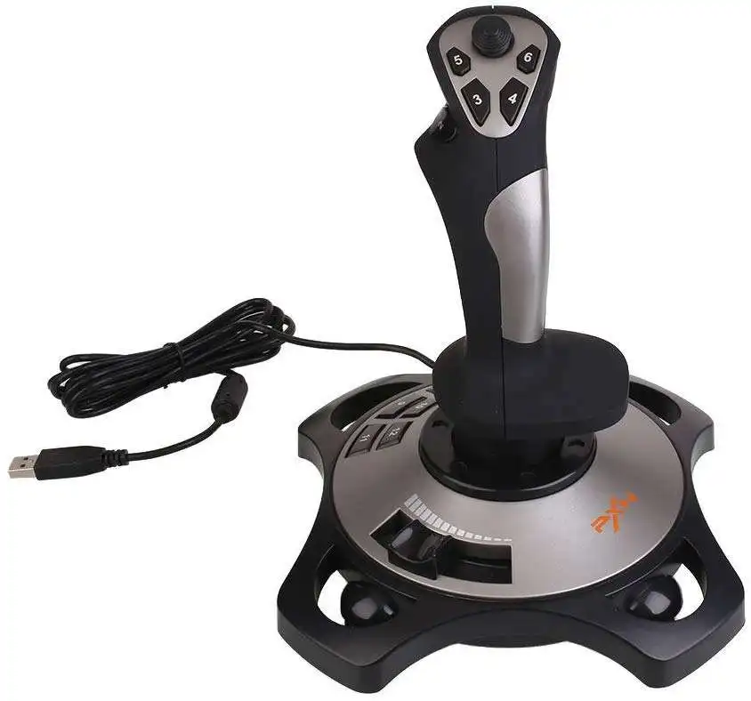 PC Joystick USB Game Controller with Vibration Throttle Control PXN 2113 Fighting Game Wired Gamepad Flight Stick for Windows PC
