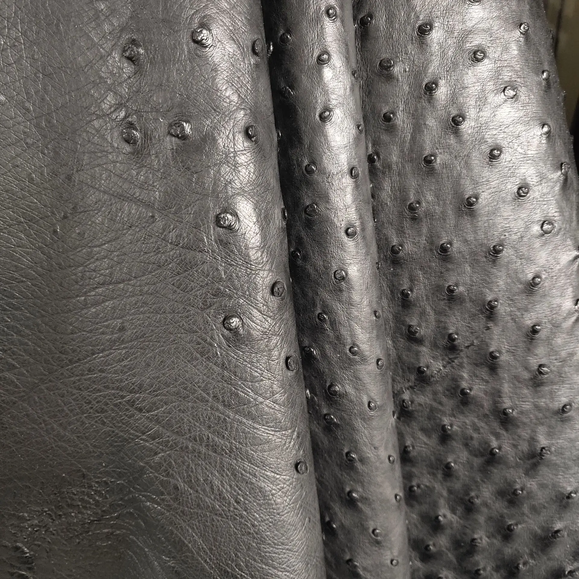 Ostrich genuine leather whole ostrich skin for belt handbag shoes phone case