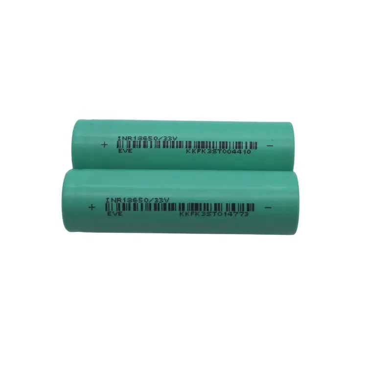MSDS certificated 3200mAh 18650 Battery 33V Lithium High Current Batteries 3.7V EVE 33V flat top for Electric bicycle battery