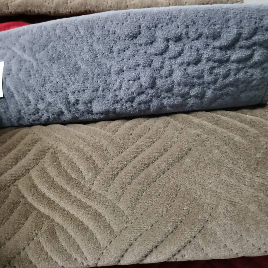 pleated fabric quilt velvet furniture minky fabric for home textile upholstery sofa bed