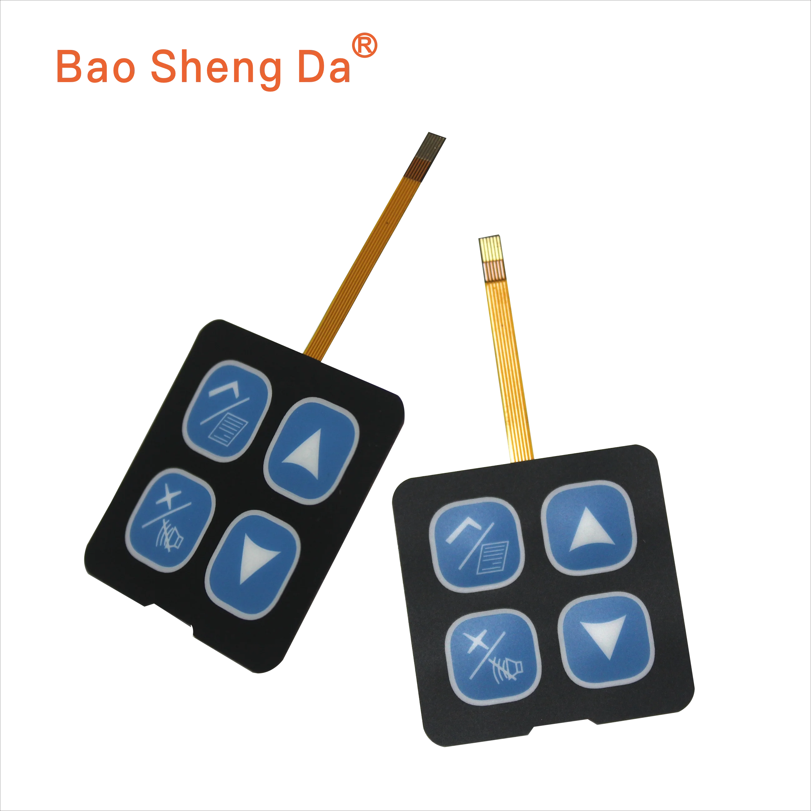 Customized 4 keys Control panel FPC  Emboss tactile button Metal Dome Home appliances control key