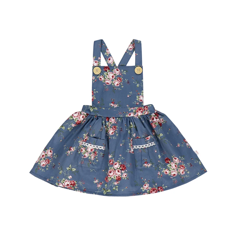 high quality new fashion style dress for girls floral comfortable girls dresses casual baby girl lovely summer dress