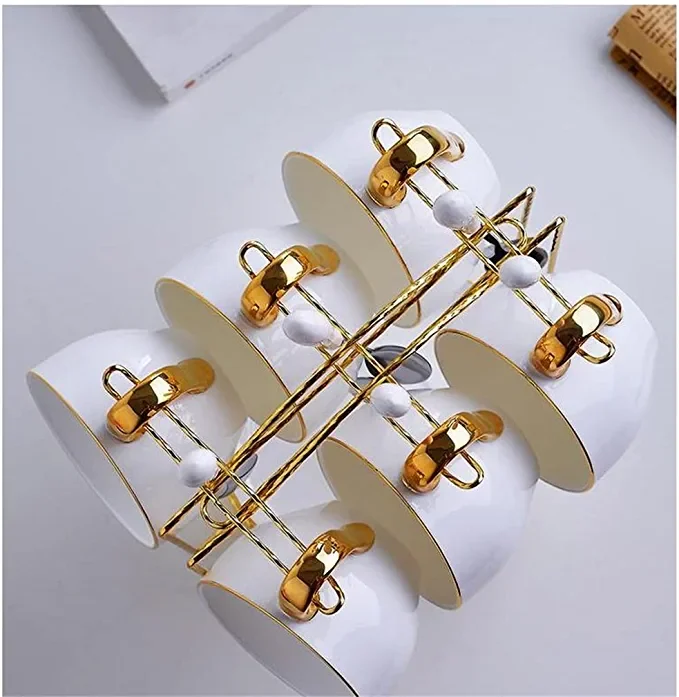 Ceramic flower teapot set stoneware customized color tea pot set tea set noble and delicate design of real gold