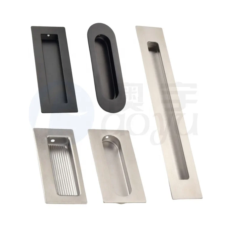 Aoyu Furniture Hardware Durable Stainless Steel Cabinet Door Pull Wardrobe Drawer Hidden Handle