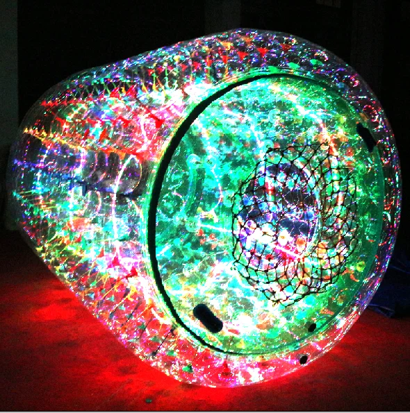 LED lighting water roller inflatable snow rolling ball water walking ball for pool