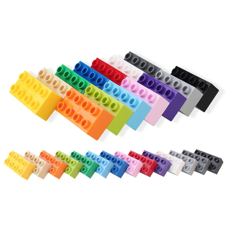 WOMA игрушки оптом развивающие 2x4 большие кирпичи детские поделки пластиковые ABS строительные блоки 2*4 более высокие аксессуары 8 точек