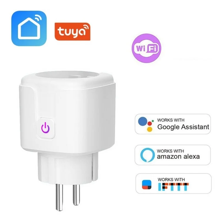Tuya Wifi Smart Socket 16A mini outlet wifi smart plug Voice Control Time Contr support with Alexa,Google EU standard