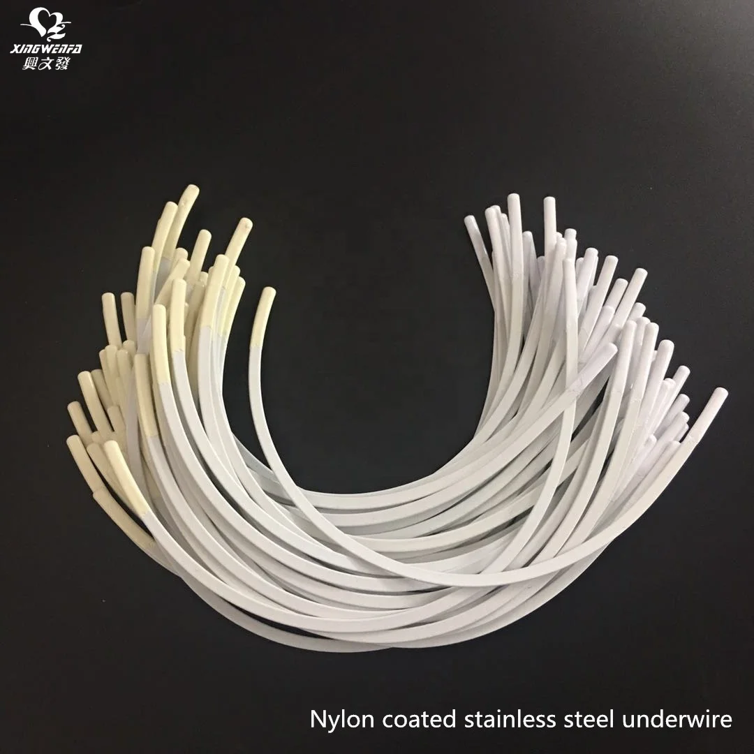 Underwear accessories 80B Good quality nylon coated stainless steel wire bra underwire
