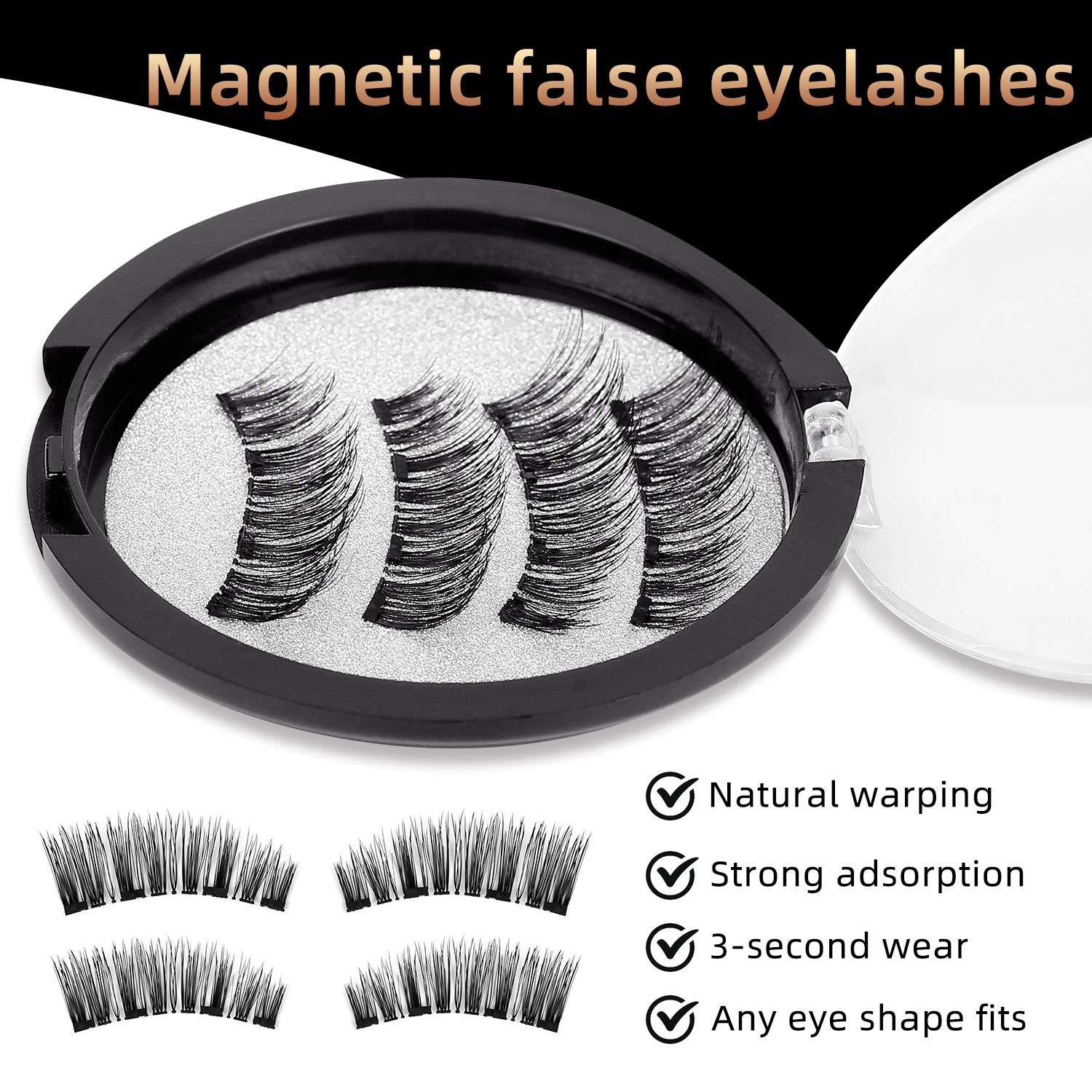 Custom Cheap Wholesale Price Lash Box Magnetic Private Label Vegan Soft Natural Faux Mink Magnit Eyelash