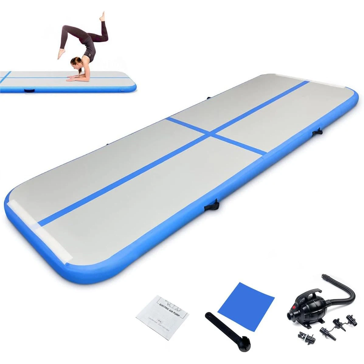 inflatable 20m Dance Yoga Tumbling Air Mat pvc Durable Air Tumbling Track Mat Taekwondo inflatable Air Cushion