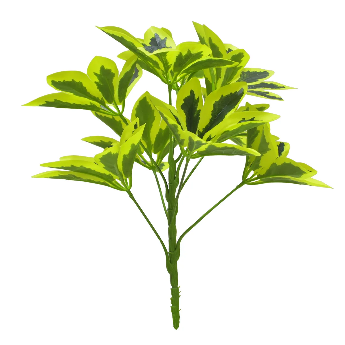 Evergreen Foliage Outdoor Landscaping Decorative Ornamental Wholesale 9 Heads Schefflera Octophylla Artificial Plants Leaves