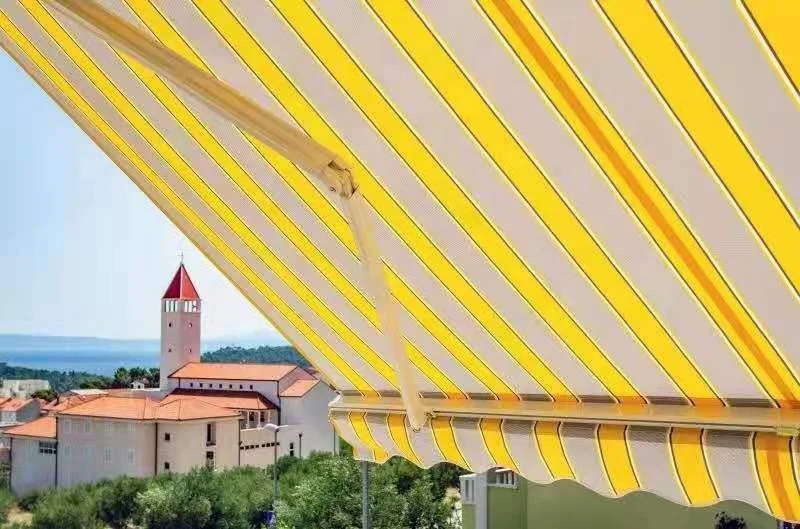 
5 years warranty 100% solution dyed acrylic yarn dyed stripe anti-uv water proof sun proof outdoor awning fabric 