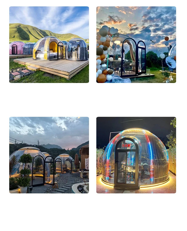 Round camping tent scenic park View Homestay bubble room