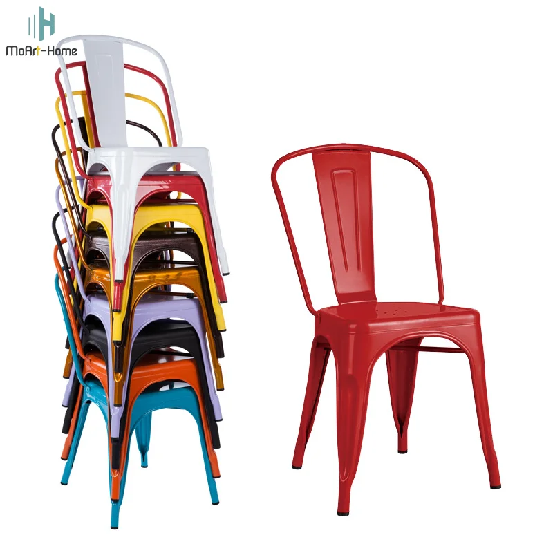 Durable Vintage Design Wrought Iron Chair With High Backrest For Coffee Shop Restaurant