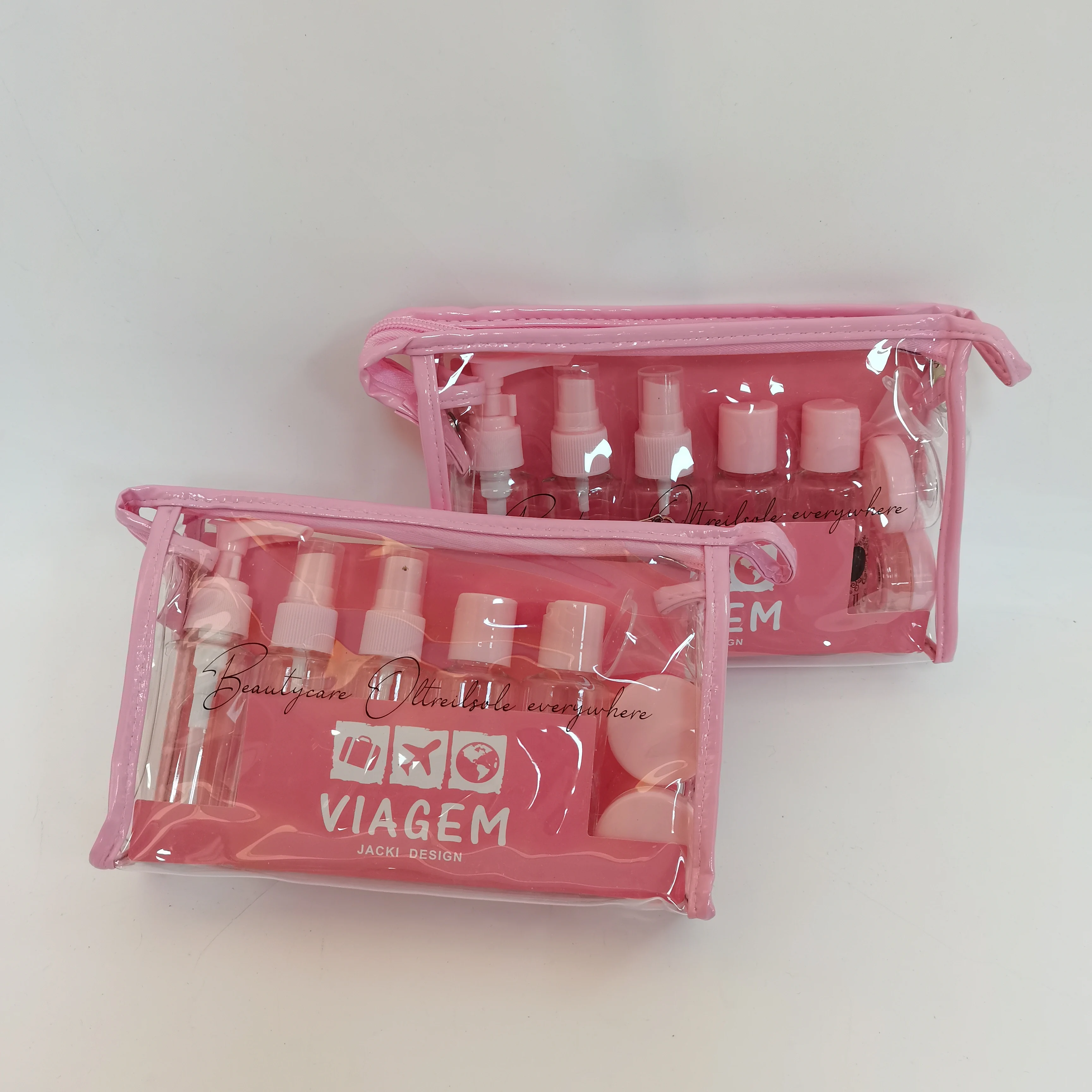 Travel Bottle Set Bottles Toiletries Liquid Containers for Cosmetic Make-up 5 Bottles