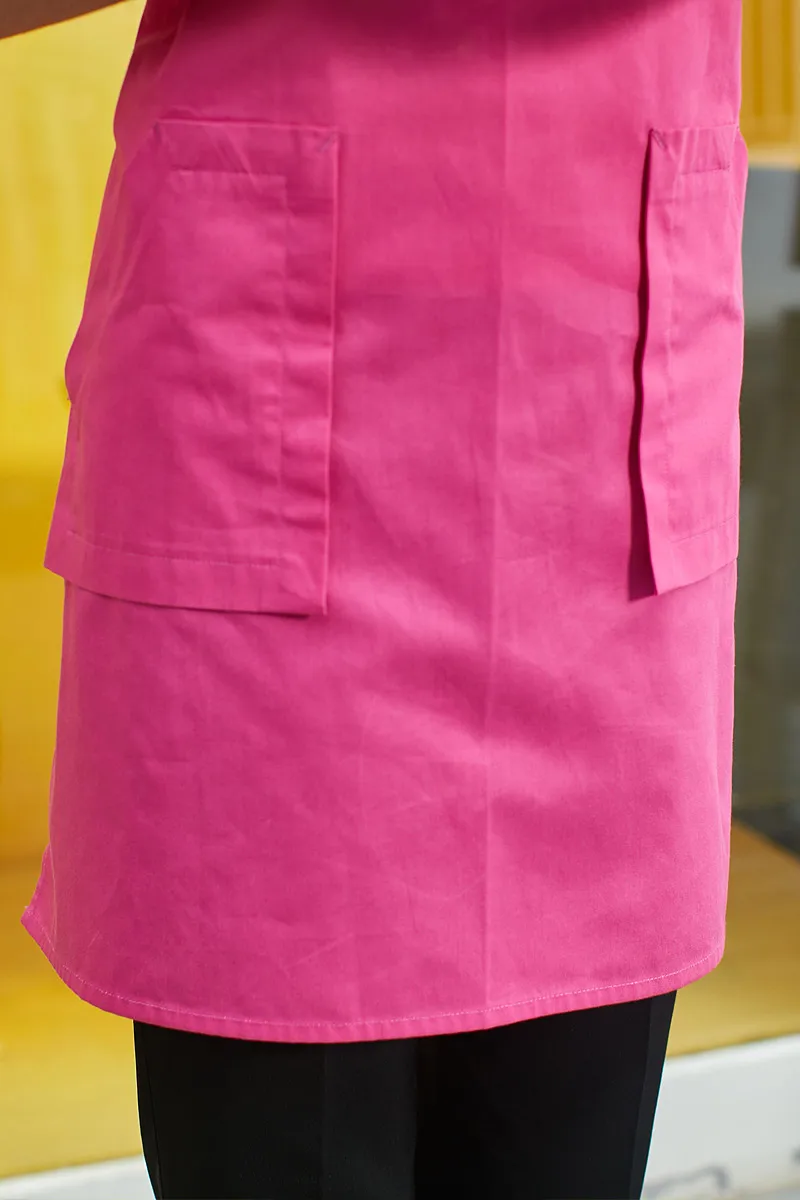 DUOLAI New Design Restaurant Bar Cafe Uniform Custom Logo Available Kitchen Use 100% Cotton Canvas Aprons With Pocket