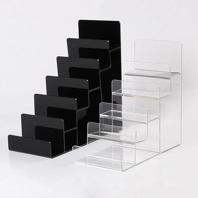 Clear freestanding Multi-layer display rack Acrylic Riser Display Shelf for POP Figures Acrylic Wallet Display Sunglasses Holder