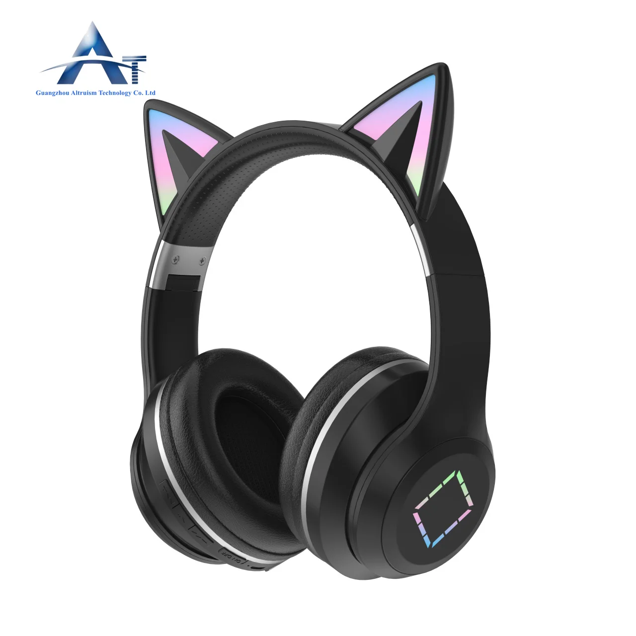 Over Ear Cute Cat Ear Children Girls Gift Music Earphones Blue Pink Headset Wireless Blue-tooth Game Headphones