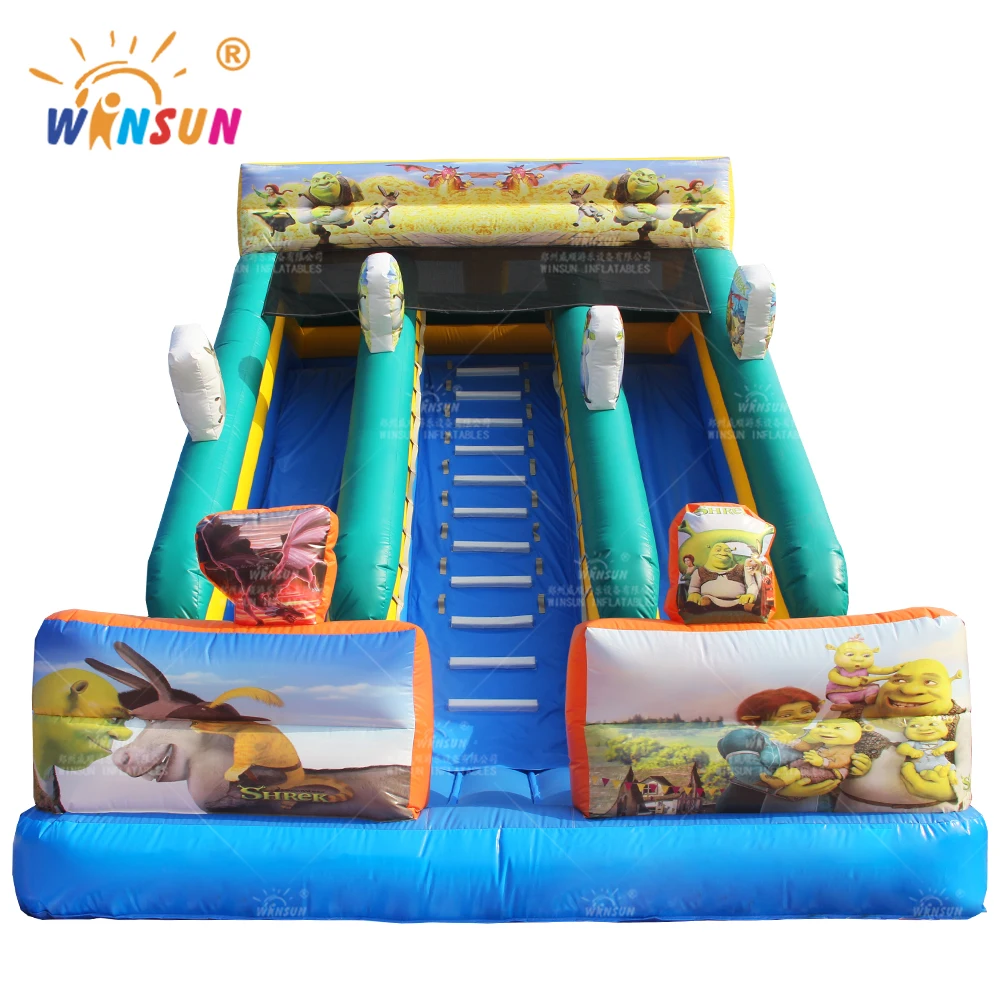 Hot sales Playground Fun Party Jungle Slide Shrek slide Commercial  Inflatable  Slide For Sale