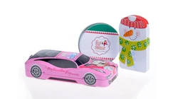 Новый дизайн, самый дешевый милый Рождественский подарок, жестяная коробка для конфет, печенья, косметическая упаковка