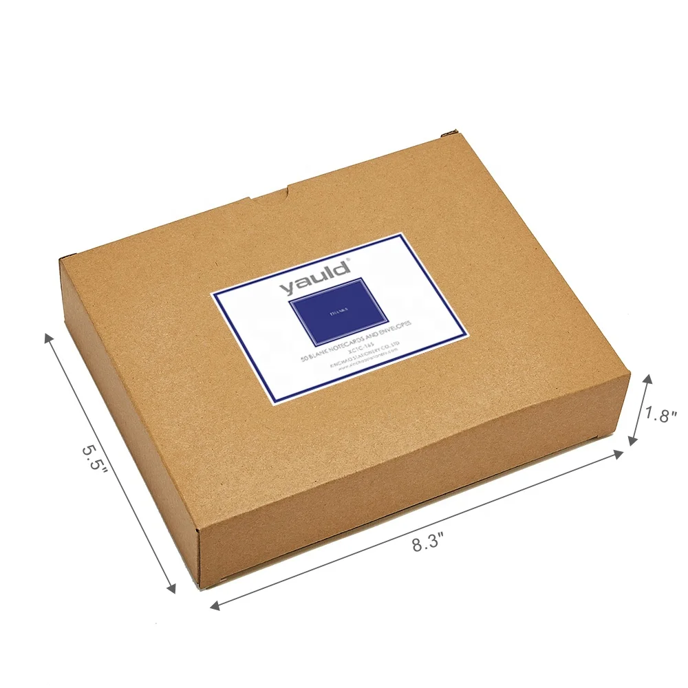 50pcs Silver Foil Blank Note Cards Wholesale Bulk Custom Thank You Cards for Business and Graduation