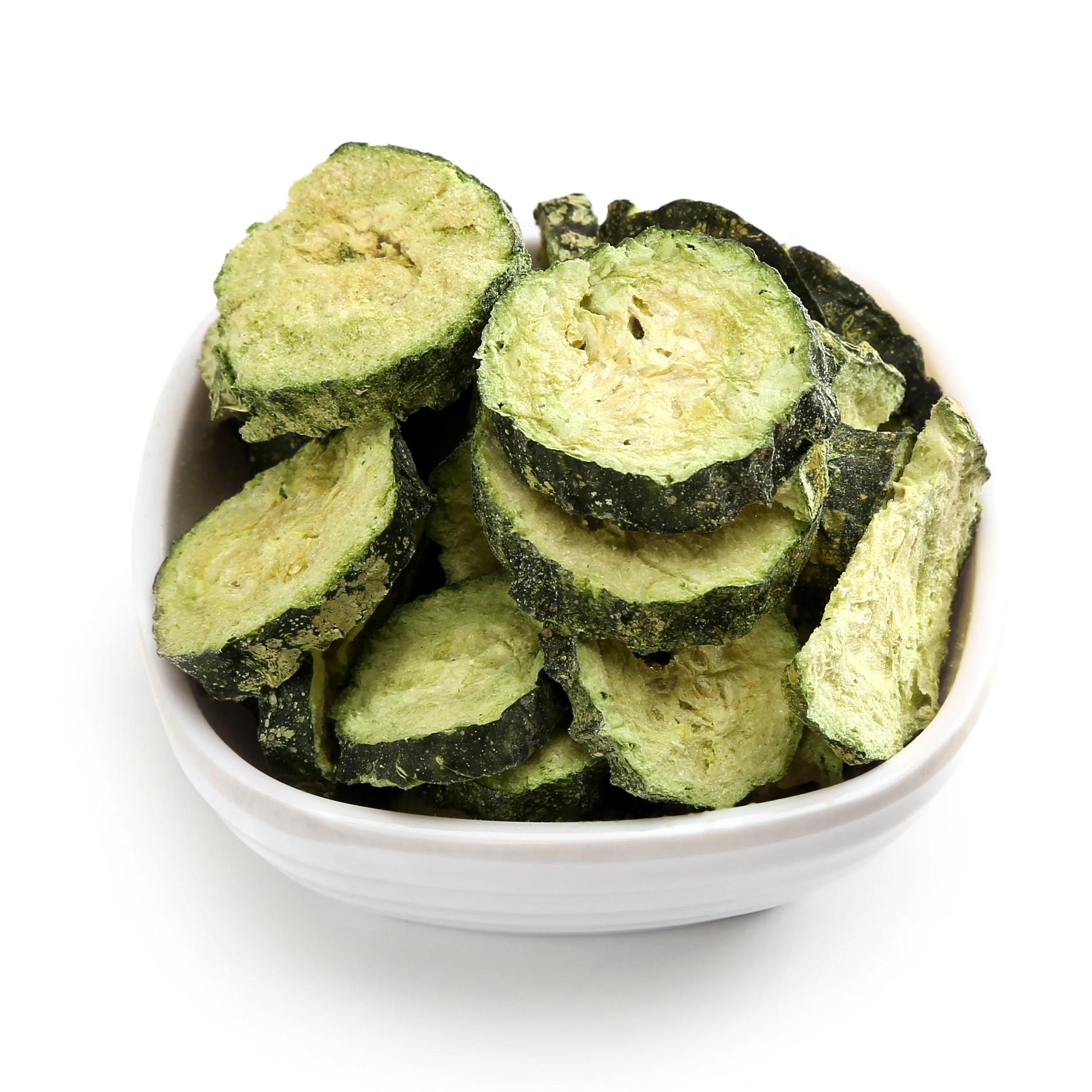 Lujia Wholesale High Quality Fd Cucumber Slice Dehydrated Green Vegetable Freeze Dried  Cucumber