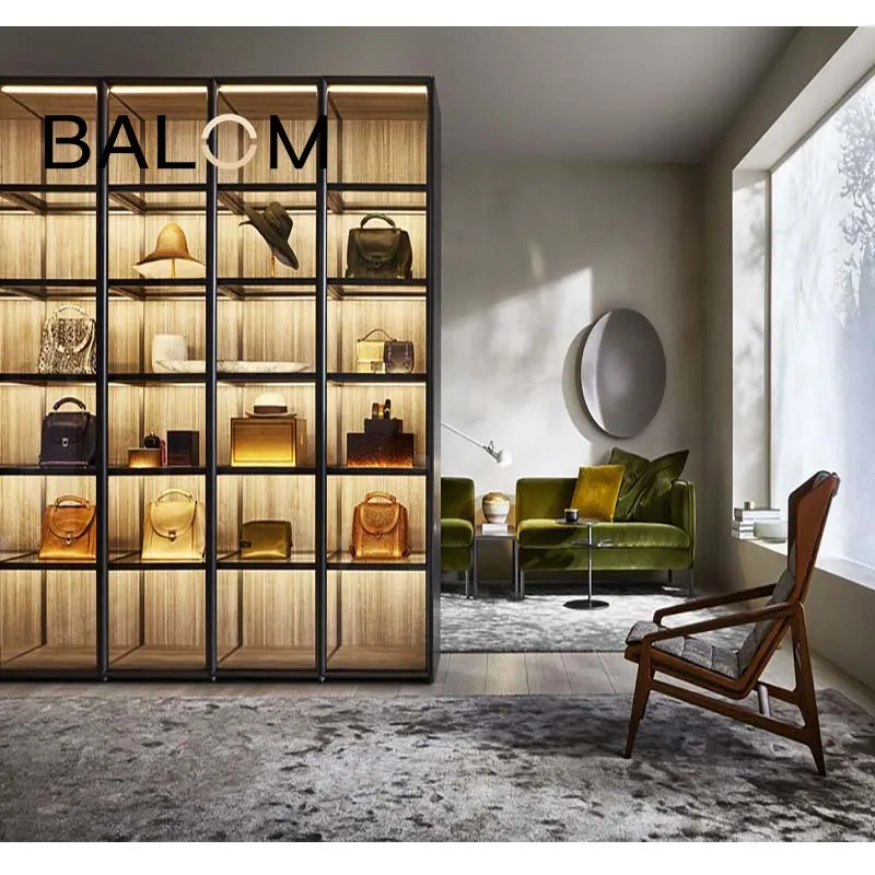 Инновационные товары от BALOM лидер продаж шкаф для хранения Индивидуальный в золотом экстравагантном гардеробном