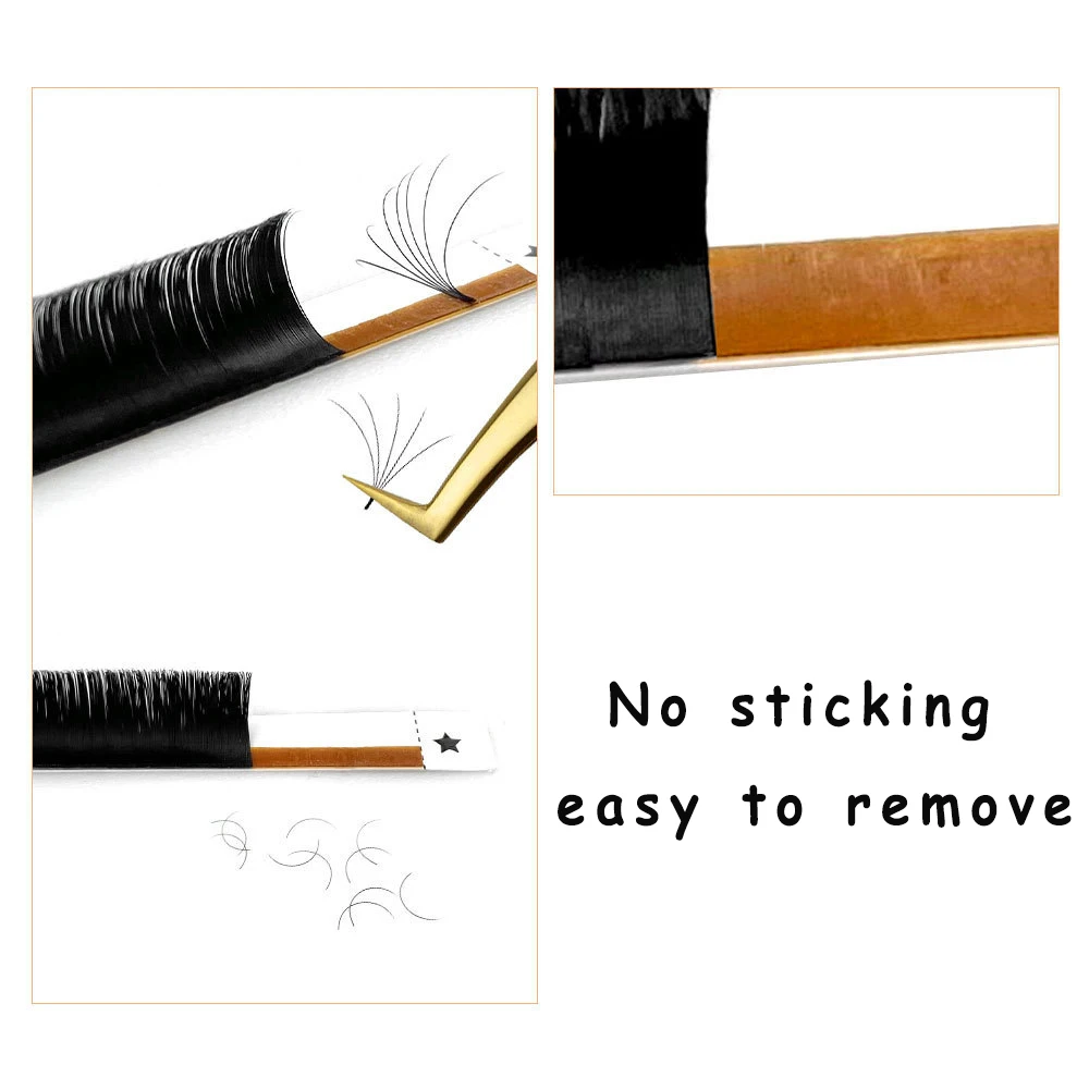 Volume Easy Fanning Eyelash Extensions  j J B C CC D DD L LC LD M Curl Russian Volume Lashes Natural Eyelash Extension