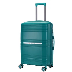 OEM Business Carry-On 20 24 28 Inch 3pcs Set PP Travel Suitcase Koffer 360 Degree Universal Wheels Hard Shell Trolley Luggage