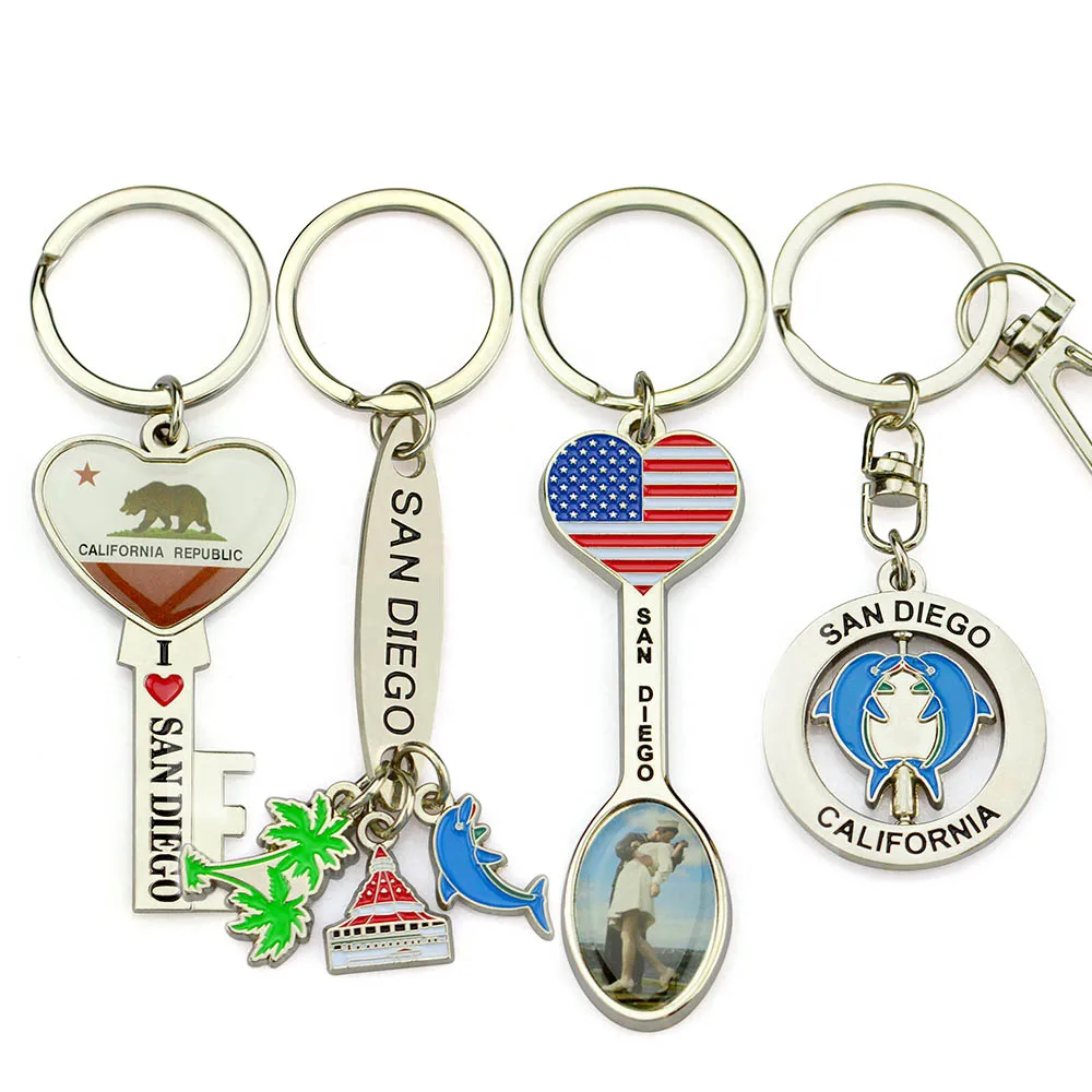 manufacturers custom zinc alloy metal key chain enamel letter anime cartoon 2d/3d keychains