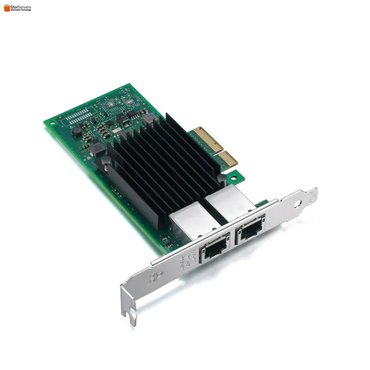 Абсолютно новый и оригинальный зарядное устройство с двумя портами Ethernet 10G PCI-E x4 RJ45 сетевой карты серверный адаптер