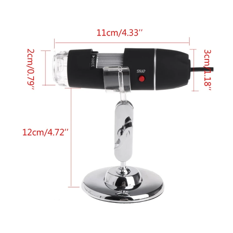 Portable phone Digital Microscope 1000X Zoom Electron USB Microscope for Skin Examination/Biological observation