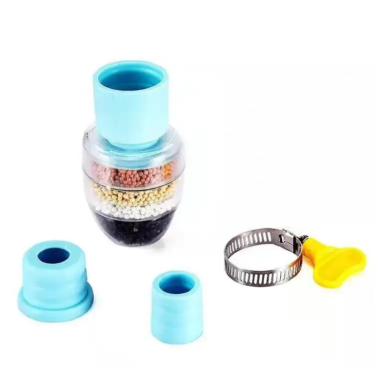 I-0243 6 Layers Healthy Active Carbon Water Filter Hard Water Softener Kitchen Tap Filter Adapter Water Faucet Filter