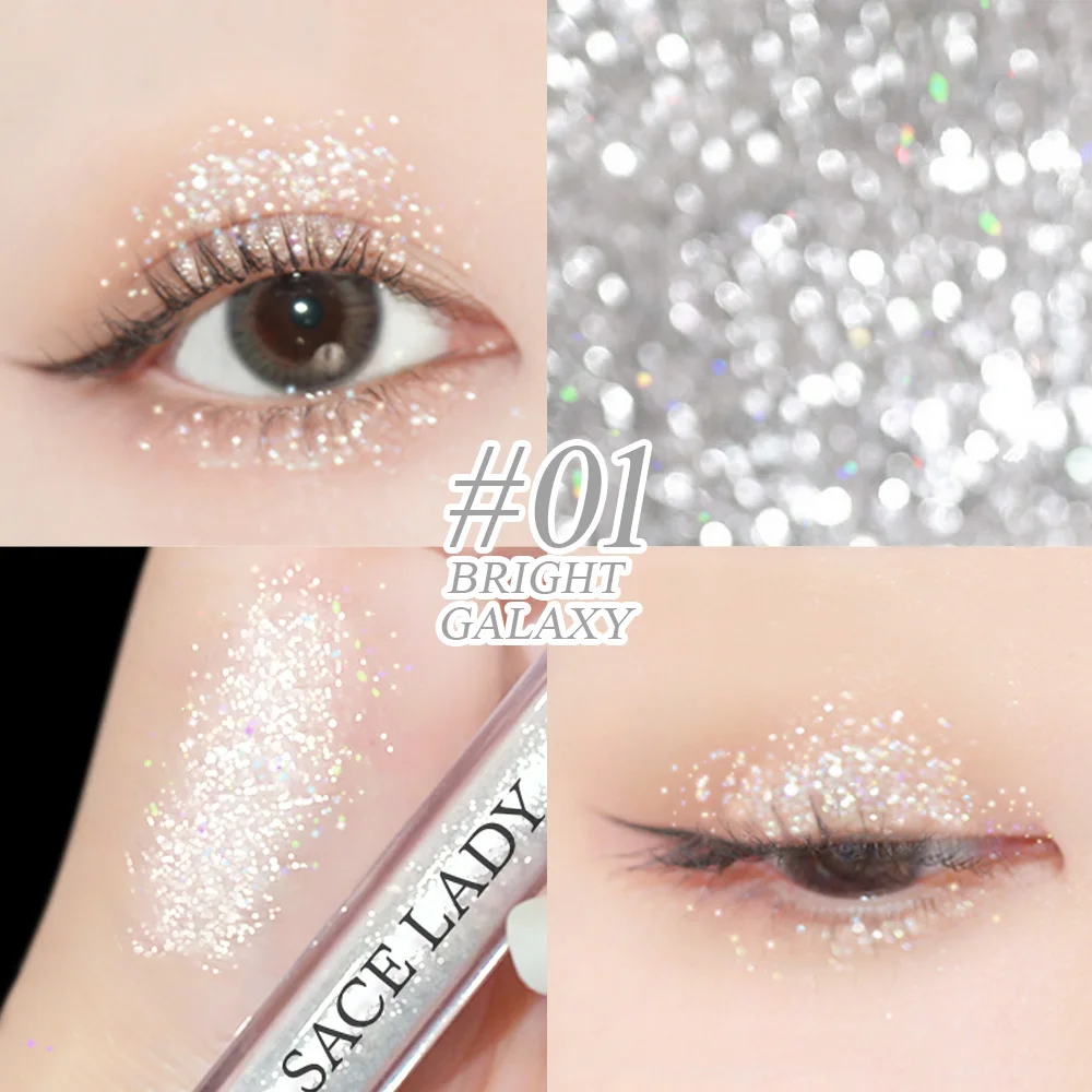 SACE LADY Liquid Eyeshadow Highly Pigmented Waterproof Glitter Eyeshadow 4 Colors Private Label Eye Make-up