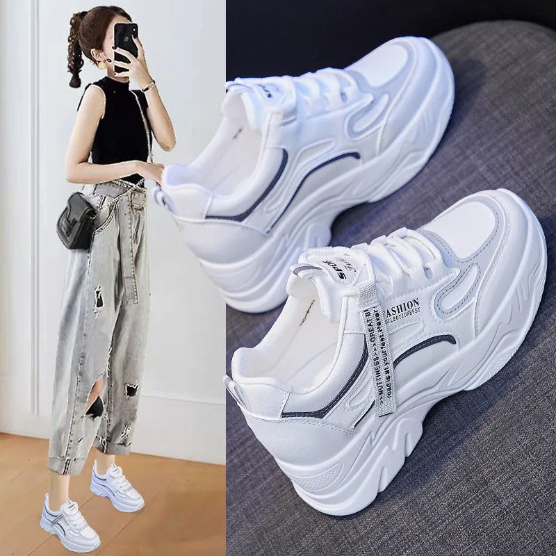 Wholesale Price New Arrival Latest Design High Heel Invisible Shoes Casual Sports Non-Slip Fashion Ladies Sneakers