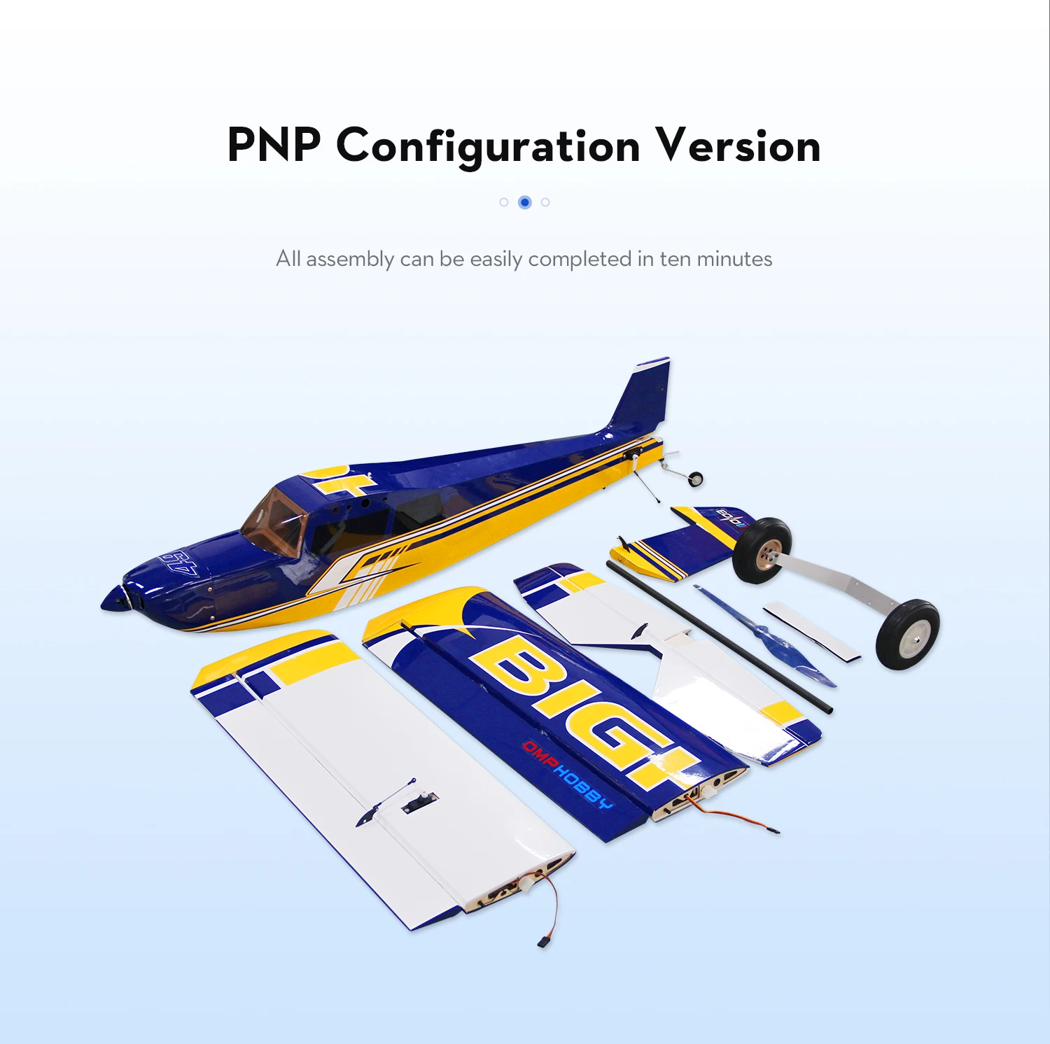 OMPHOBBY BIGHORN pro 49 дюймов Balsa самолет 1250 мм версия PNP быстрая сборка радиоуправляемая модель самолета для 14 +