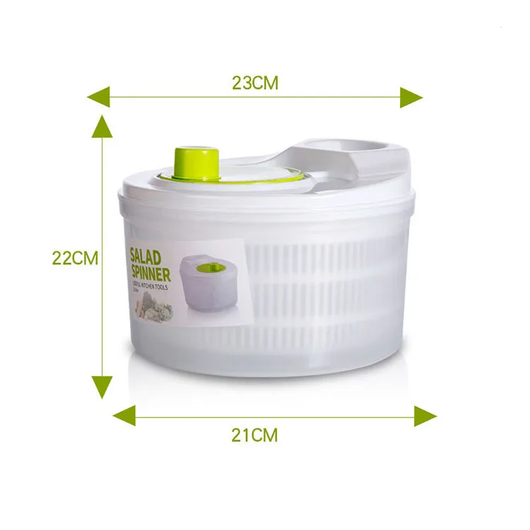 Multifunction Large 5L Manual Plastic Vegetables Dryer Drain Quick Salad