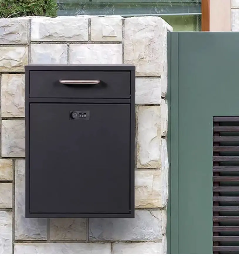 Modern Outdoor Garden Wall Mounted Mailbox Letter Newspaper Mailbox Post Drop Box