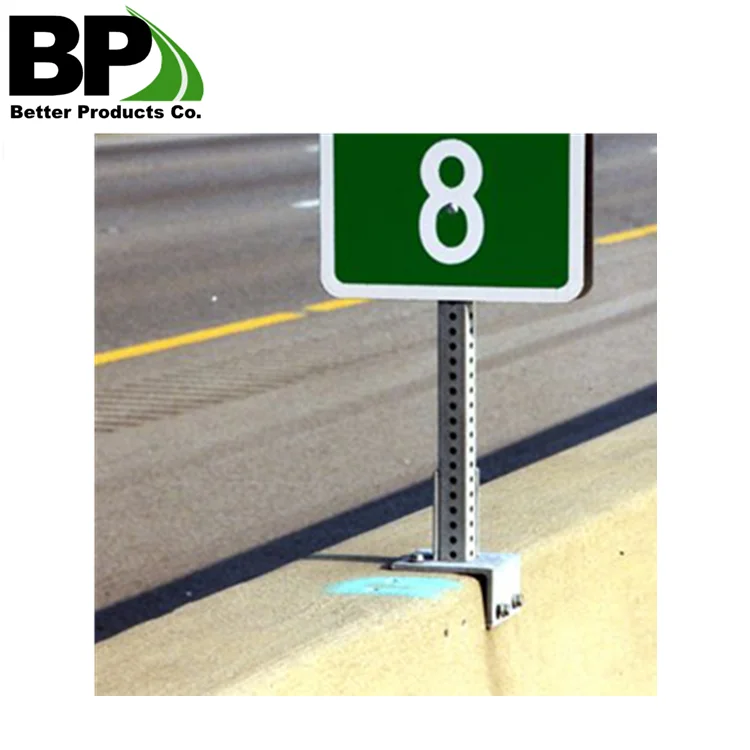 2.00' Galvanized Sign Post OEM High Quality Perforated square Tube Traffic for Road Safety