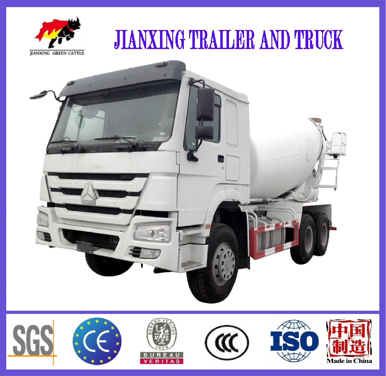 China Hottest Selling New 8 Cubic Meters Self Loading 6x4 Concrete Mixer Truck