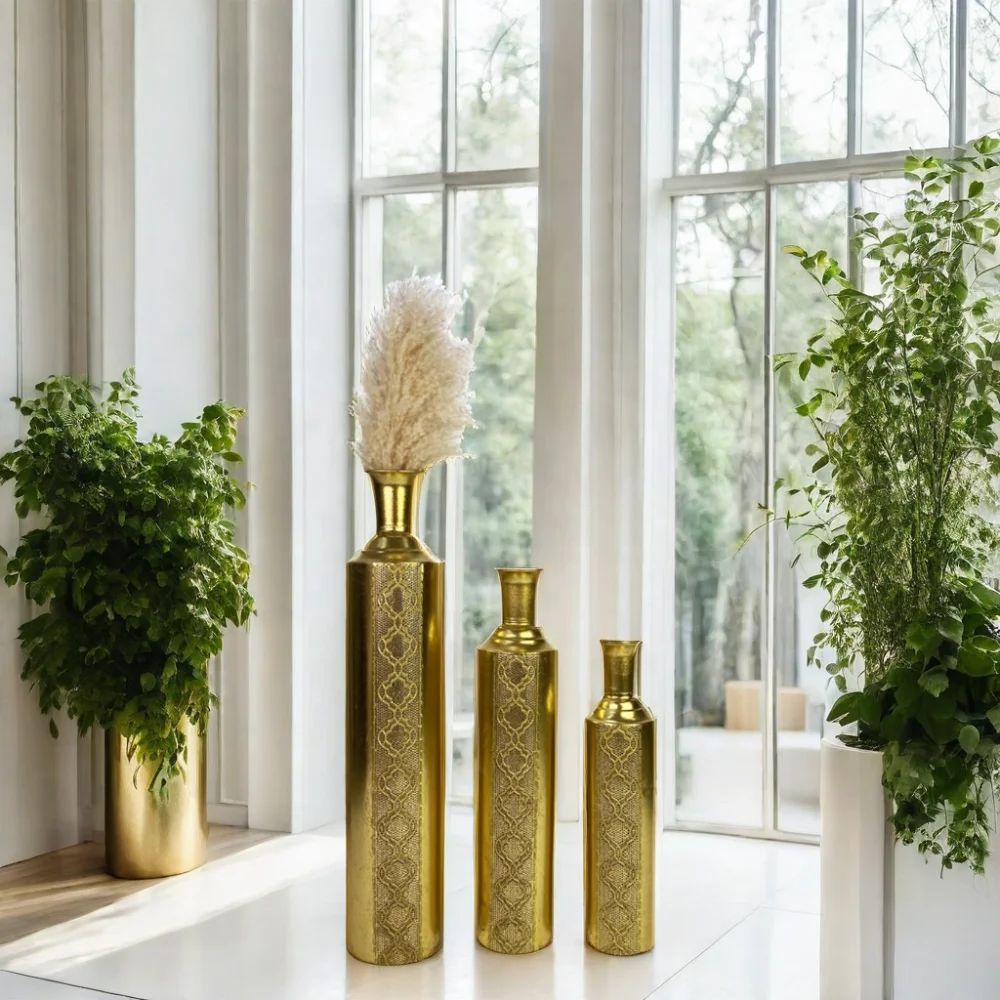 Lander Customizable Home Wedding Event Party Decorations Gold Metal Vases For Home Decor