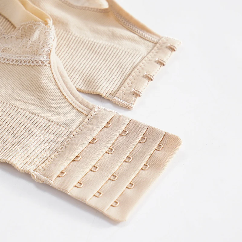 Wireless Front Open Nursing Bra Soft Lace Breathable Seamless Maternity Breastfeeding Bras For Pregnant Women