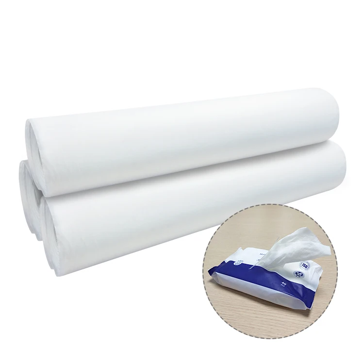 Perfectbio custom Wood pulp and viscose use Washable and Flushable spunlace nonwoven fabric for Toilet wipes